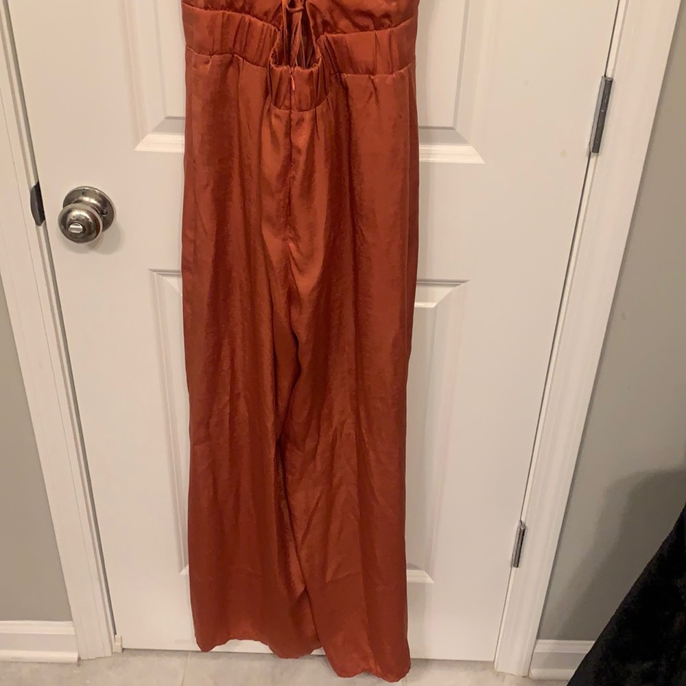 HYFVE Burnt Orange Split-Leg Romper